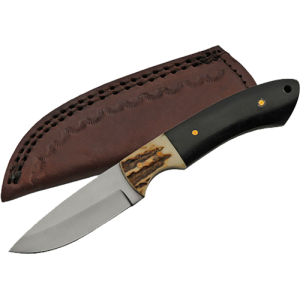 United States Association of Gun Owners SZCO RITE EDGE 7" STAG HORN - HUNTING KNIFE LEATHER SHEATH - $8.79 at United States Association of Gun Owners
