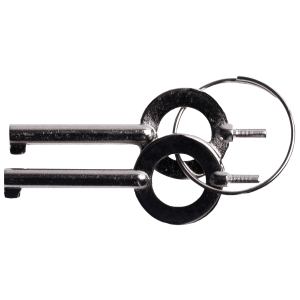 Uzi Accessories UZIKEYPAIR Handcuff Key Set Silver Metal