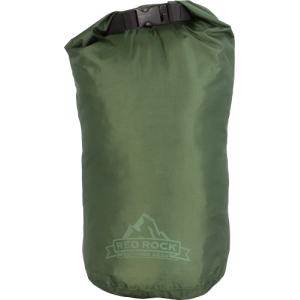 RED ROCK ROLL TOP DRY BAG - 8 LITER WATERPROOF OD GREEN