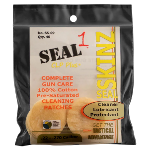United States Association of Gun Owners Seal 1 SS-09 Seal SKINZ Cleaning Patches/Cloths 22-270 Cal 1.25" Cotton - $7.64 at United States Association of Gun Owners