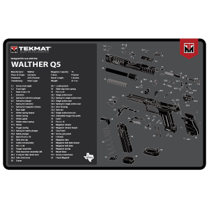 United States Association of Gun Owners TekMat TEKR17WALQ5SF Walther Q5 SF Cleaning Mat Black/Gray Rubber 11"x17" Walther Q5 Parts Diagram - $7.42 at United States Association of Gun Owners