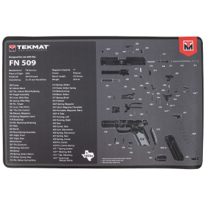 United States Association of Gun Owners TekMat TEKR17FN509 FN 509 Cleaning Mat Black/Gray Rubber 11"x17" FN 509 Parts Diagram - $7.42 at United States Association of Gun Owners