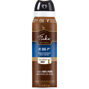 United States Association of Gun Owners TINKS DEER LURE #1 DOE-P NON - ESTRUS HOT SHOT MIST 3OZ. AERO - $7.79 at United States Association of Gun Owners