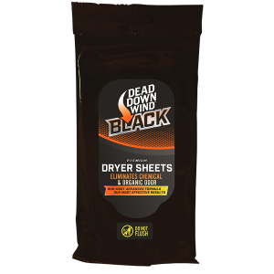 Dead Down Wind 117019 Black Premium Dryer Sheets Odor Eliminator Unscented Scent Dryer Sheet 40 Count