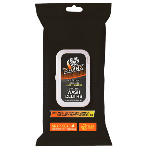 Dead Down Wind 13725 Black Premium Wash Cloths, 40 Count Odor Eliminator