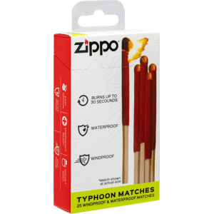 United States Association of Gun Owners ZIPPO TYPHOON MATCHES 25 - WINDPROOF & WATERPROOF MATCHES - $6.07 at United States Association of Gun Owners