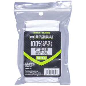 United States Association of Gun Owners Breakthrough Clean BTCPS21450 Square Cleaning Patches For .38-.45 Cal & .410-20 Gauge 2.25" 50 Pack/6 per case - $4.99 at United States Association of Gun Owners