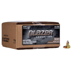United States Association of Gun Owners CCI Blazer Brass 9mm Luger 115 gr FMJ Handgun Ammunition, 500 ct - $140.66 at United States Association of Gun Owners
