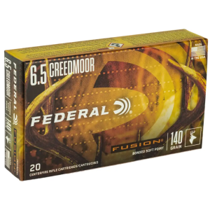 United States Association of Gun Owners Federal Fusion 6.5 Creedmoor 140gr Soft Point Rifle Ammo, 20-Round - $39.81 at United States Association of Gun Owners