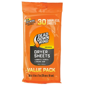 United States Association of Gun Owners Dead Down Wind Dryer Sheets Value Pack 30/ct - $6.63 at United States Association of Gun Owners
