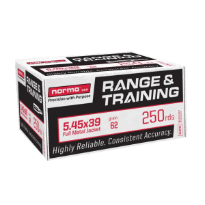 United States Association of Gun Owners Norma Range & Training Rifle Ammunition 5.45x39 62gr FMJ 2624 fps 250/ct - $200.22 at United States Association of Gun Owners