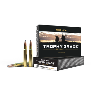 United States Association of Gun Owners Nosler Partition Trophy Grade Rifle Ammunition 280 Ackley Improved 160 gr PSP 2950 fps 20/ct - $86.82 at United States Association of Gun Owners