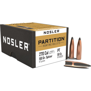 United States Association of Gun Owners NOSLER BULLETS 270 CAL .277 - 150GR PARTITION 50CT - $70.62 at United States Association of Gun Owners