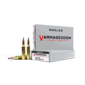 United States Association of Gun Owners Nosler Varmegeddon Rifle Ammunition .243 Win 70 gr PT 3500 fps 20/ct - $43.86 at United States Association of Gun Owners