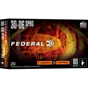 United States Association of Gun Owners Federal Fusion 30-06 Springfield 180gr Polymer Tip Rifle Ammo, 20-Round - $39.58 at United States Association of Gun Owners