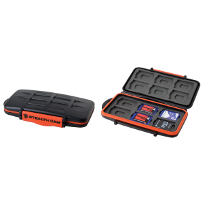 United States Association of Gun Owners Stealth Cam STCMCSC Memory Card Storage Case Black/Red Black/Orange Polycarbonate Includes 12 Full Sized SD Cards - $14.79 at United States Association of Gun Owners