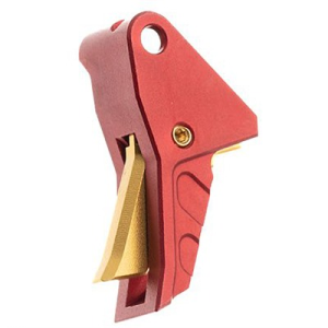 Tyrant CNC I.T.T.S. Trigger for Springfield Echelon Red with Gold Screw - TDECHETRIGRED/GOLD