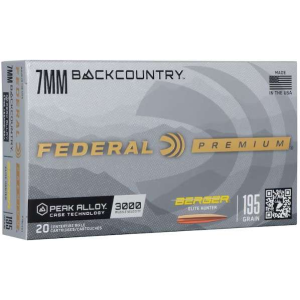 United States Association of Gun Owners Federal 7mm Backcountry 195gr Berger Elite Hunter Ammo, 20-Round Box - $51.69 at United States Association of Gun Owners
