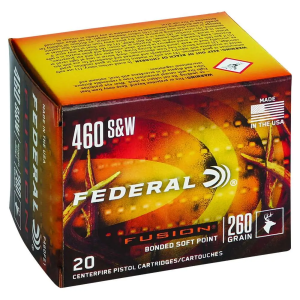 United States Association of Gun Owners Federal F460FS1 .460 S&W Magnum 260GR Fusion Handgun Ammo - $48.71 at United States Association of Gun Owners