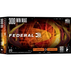 United States Association of Gun Owners Federal F300WTFS3 300 Win Mag 180gr Fusion Tipped Ammo, 20-Round - $45.53 at United States Association of Gun Owners