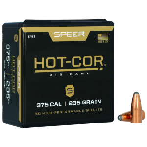 United States Association of Gun Owners Speer 2471 Hot-Cor 375Cal 235gr Semi Spitzer Soft Point 50 Per Box/5 Case - $22.98 at United States Association of Gun Owners