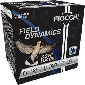 United States Association of Gun Owners Fiocchi 28GT8 28 Gauge 2.75in Dove & Quail Shotgun Shells, #8 Shot - $15.18 at United States Association of Gun Owners