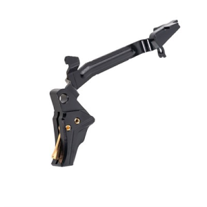 Tyrant CNC ITTS Trigger w/Trigger Bar for Glock G3/G4 Black/Gold - TD-GTRIG-3-4-BLACK-GOLD-BAR
