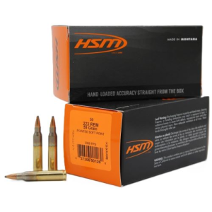 United States Association of Gun Owners HSM 223 Rem 55gr PSP Rifle Ammunition, 50rd Box - $45.57 at United States Association of Gun Owners