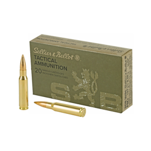 United States Association of Gun Owners Sellier & Bellot SB308A .308 147gr Full Metal Jacket Ammo, 20-Round - $22.09 at United States Association of Gun Owners