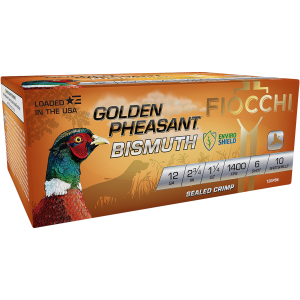 United States Association of Gun Owners Fiocchi 12GPB6 Golden Pheasant Bismuth 12 Gauge 2.75in Shotgun Shells - $34.98 at United States Association of Gun Owners