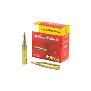 United States Association of Gun Owners Sellier & Bellot SB338LMB .338 Lapua Magnum 300gr Match Ammo, 10-Round - $33.26 at United States Association of Gun Owners