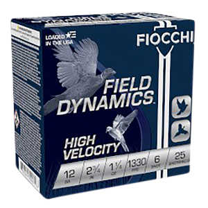 United States Association of Gun Owners Fiocchi High Velocity 12 Gauge 2.75in 1 1/4oz #6 Shot Shells, 25 Pack - $18.83 at United States Association of Gun Owners