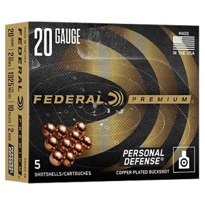 United States Association of Gun Owners Federal PD2042B Premium 20 Gauge 2.75in 2 Buckshot, 5 Count - $9.82 at United States Association of Gun Owners