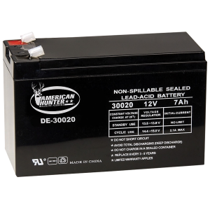 American Hunter DE30020 12V 7AMP Rechargeable Battery, Black