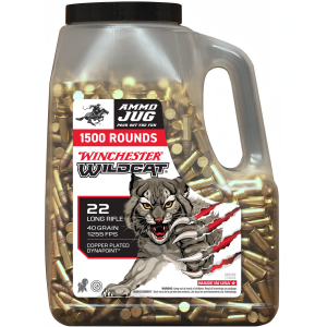 Winchester Wildcat .22 LR 40 Grain Copper Rimfire Ammo, 1500 Rounds