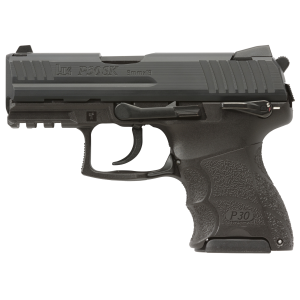 H&K P30SKS Subcompact Handgun 9mm Luger 10rd Magazines(3) 3.27" Barrel DA/SA V3 Rear Decocking Button Ambi Safety NS