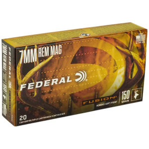 United States Association of Gun Owners Federal Fusion 7mm Rem Mag 150gr Boat Tail Rifle Ammo, 20-Round Box - $45.64 at United States Association of Gun Owners