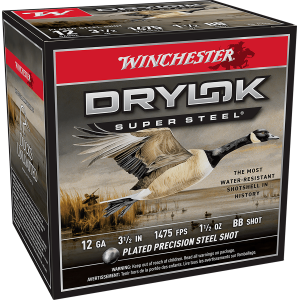 United States Association of Gun Owners Winchester Ammo SSH12LHBB Drylok Super Steel High Velocity 12Gauge 3.50" 1 1/2oz BBShot 25 Per Box/10 Case - $36.84 at United States Association of Gun Owners