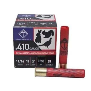 United States Association of Gun Owners American Tactical ATIAC41035 410ga 3in Hunting Load Shotshell, #5, 25ct - $19.68 at United States Association of Gun Owners