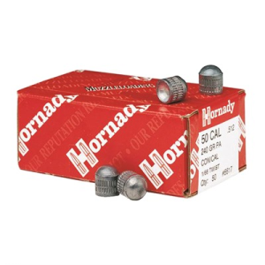 Hornady 6617 .50 Caliber 240 Grain PA Conical Bullets, 50/Box