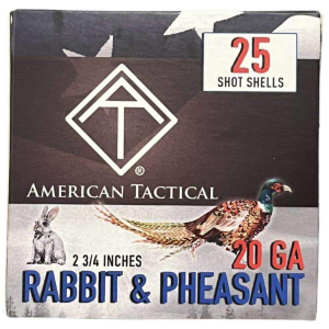 United States Association of Gun Owners American Tactical ATI Game Load 20ga 2-3/4in #4 Shotshell, 25-Round - $12.09 at United States Association of Gun Owners