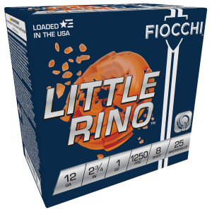 United States Association of Gun Owners Fiocchi 12TX8 Exacta Target Little Rino 12 Gauge 2.75in Shotgun Shells, 25-Round - $11.92 at United States Association of Gun Owners