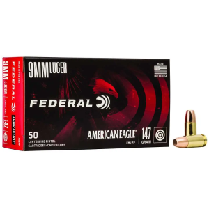 United States Association of Gun Owners Federal American Eagle 9mm 147gr FMJ Pistol Ammo, 50-Round Box - $15.39 at United States Association of Gun Owners