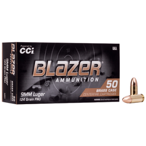 United States Association of Gun Owners CCI Blazer Brass 9mm 124gr FMJ Full Metal Jacket Ammo, 50-Round - $14.62 at United States Association of Gun Owners