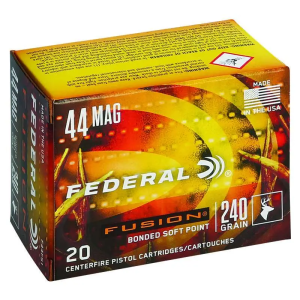 United States Association of Gun Owners Federal Fusion 44 Rem Mag 240gr Hollow Point Ammo, 20-Round Box - $33.10 at United States Association of Gun Owners