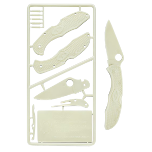 Spyderco PLKIT1 Delica 4 Plastic Kit For Children Ages 7+ Glow-In-The-Dark Plastic