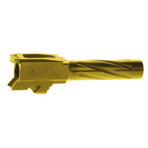 Rival Arms RARA20G301E Precision V1 Match Grade 9mm Luger 3.41" Fluted Gold PVD Stainless Steel, Fits Glock 43/43X