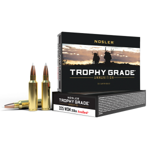 United States Association of Gun Owners Nosler 60077 Trophy Grade 325WSM 200gr AccuBond Ammo, 20-Round Box - $95.57 at United States Association of Gun Owners
