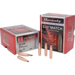United States Association of Gun Owners Hornady 30904 ELD Match .30 Cal 225 gr Reloading Bullets, 100 Count - $50.33 at United States Association of Gun Owners