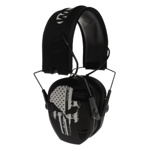 United States Association of Gun Owners Walker's WPRSEMFSPUN Razor Slim Electronic Freedom Muff 23 dB Over the Head Black w/Distressed Punisher Flag Polymer - $47.38 at United States Association of Gun Owners